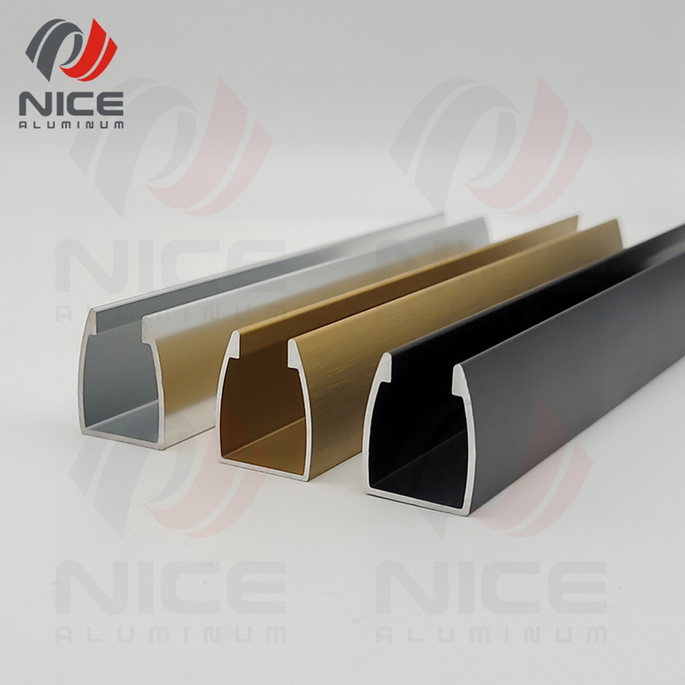 Powder Coating U Channel Glass Railing Anodized Extrusion Aluminum Profile