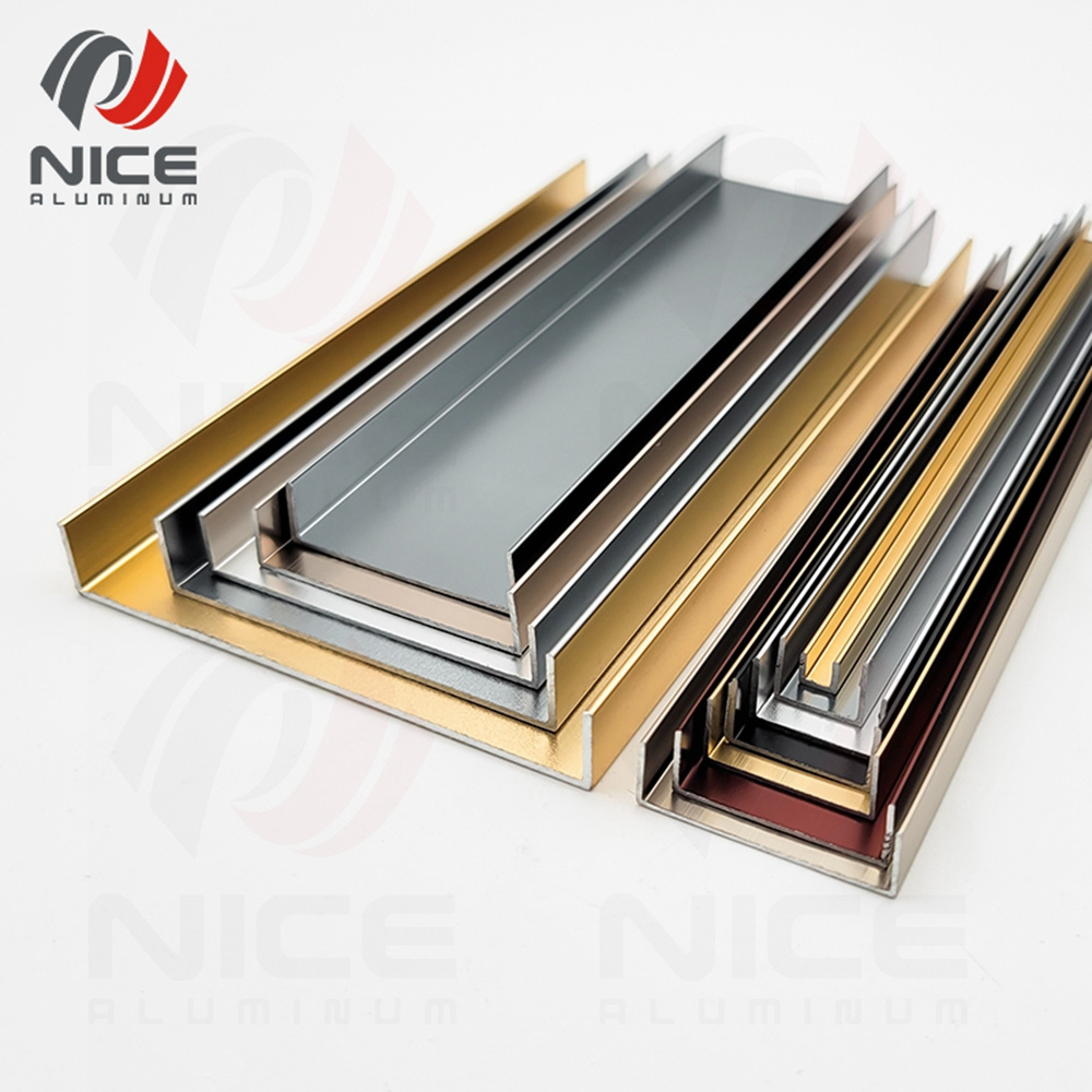 Furniture Aluminum Alloy Border Edging Aluminum Tile Trim Corner Floors Transition Strips Wall Edging Strips