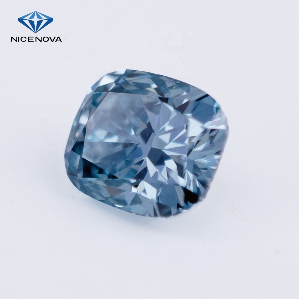 NiceNova Cushion Cut VS2 CVD Loose Fancy Party Diamond Lab Grown Origin Type Synthetic Blue Diamond