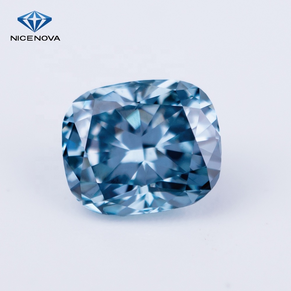 NiceNova Cushion Cut VS2 CVD Loose Fancy Party Diamond Lab Grown Origin Type Synthetic Blue Diamond