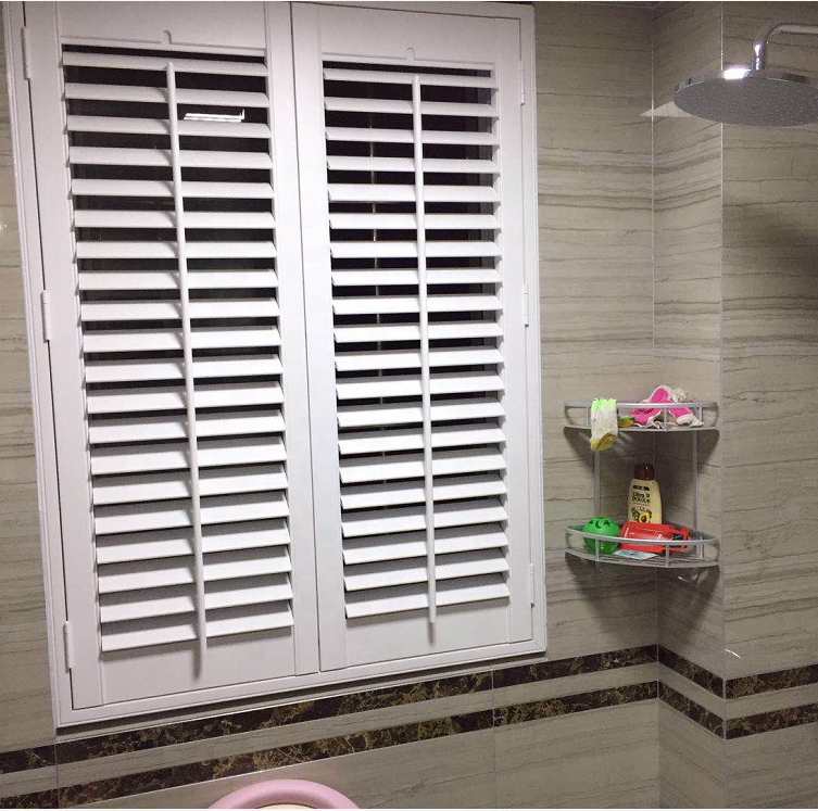 Best Price custom horizontal white plantation shutters from china pvc shutters window