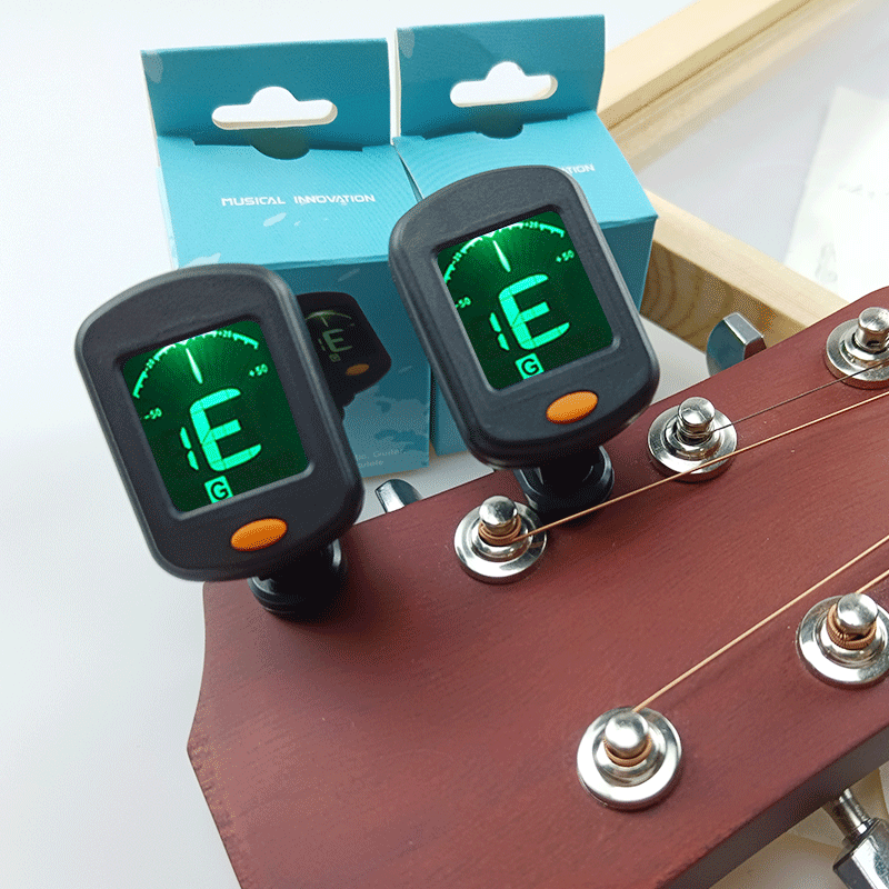 Amazon hot sell OEM logo and packing box  LCD digital guitar tuner chromatic for bass,ukulele,violin