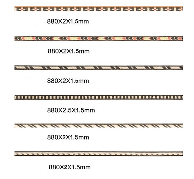 Wholesale binding guitar veneer body Embedding with sound holes wood lace inlay and decoration