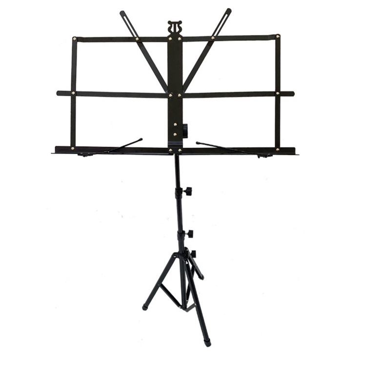 Folding Music Sheet Stand Aluminum Alloy Tripod Music Stands Holder Height Adjustable With Carrying Bag For Musical Instrument