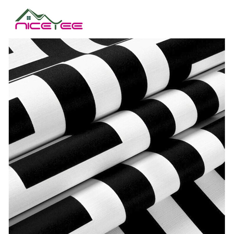 modern Classic  simple black and white  color paper  wallpaper  Chinese style 3D textured wallpaper