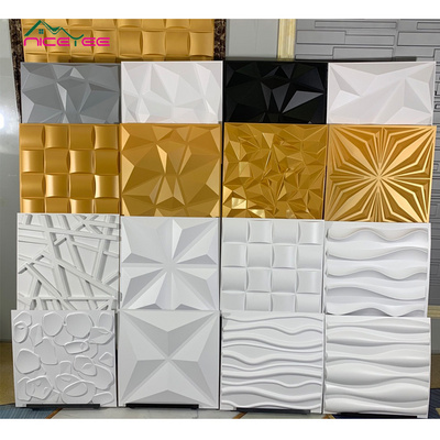 Geometric 3d Pvc Wall Panels Sound Insulation Wall Board Decor Pvc Wall panel Decorative