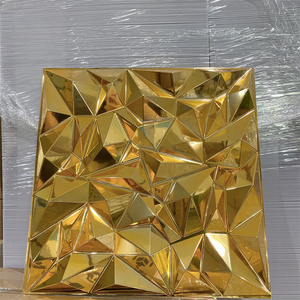 More Shininy Gold And Silver  PVC 3d Wall Panel Decorative Panel Wall Wholesale Factory Cheap Interior Wall Panel