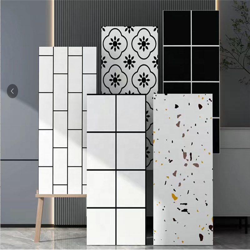 Free Sample Decorative Brick Wall Tile  30x60cm Shiny Surface Self-Adhesive Great Marble Brick Wall Sticker