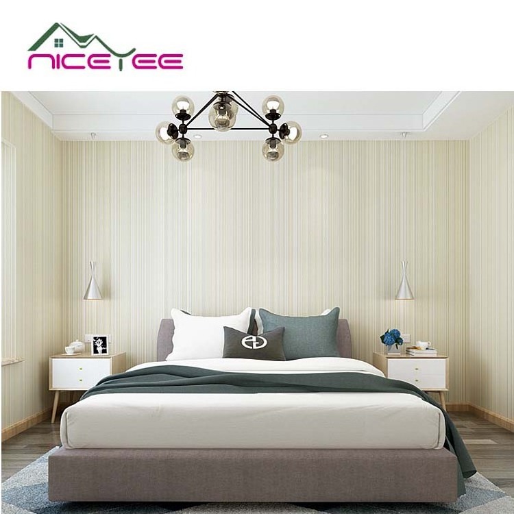 Best price Hotel Living Room Plain Wallpaper Streamer Brushed Wall Paper Rolls Hot Sell Wallpaper Decorative Material