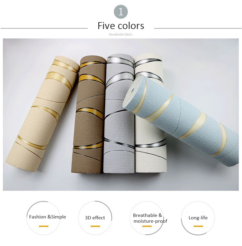 New most selling  factory  suede wallpaper designs non woven wall paper roll home decoration 3d wallpaper