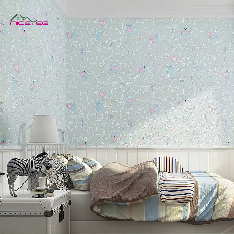 Cute Cartoon Bear Children Wallpaper For 3d Wallpaper Bedroom Girls Wallpaper Home Decor Price Non Woven Wall Paper Roll