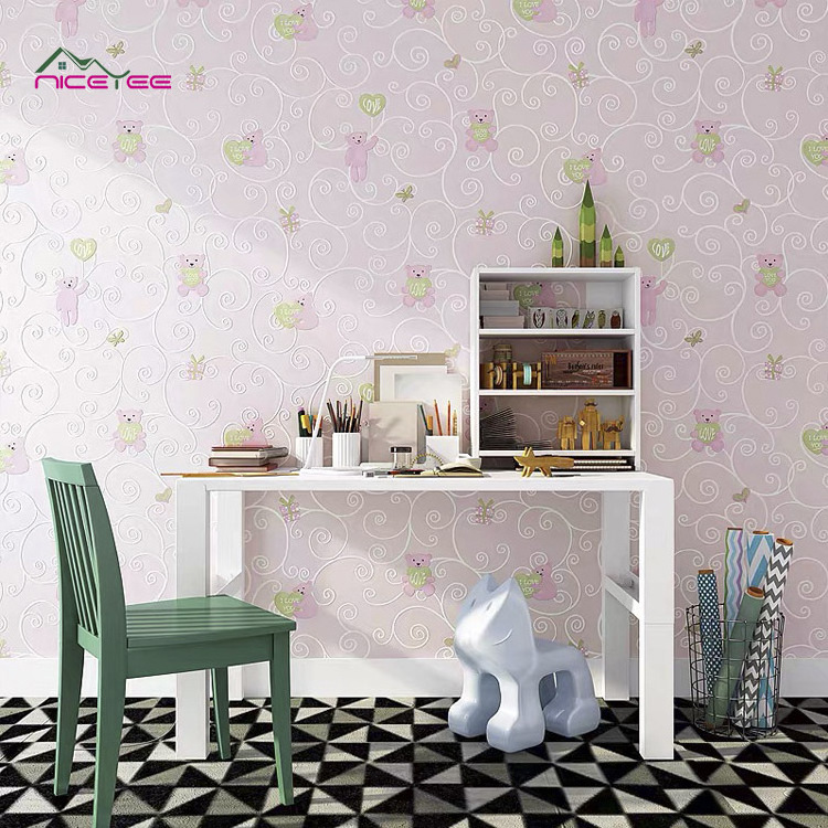 Cute Cartoon Bear Children Wallpaper For 3d Wallpaper Bedroom Girls Wallpaper Home Decor Price Non Woven Wall Paper Roll