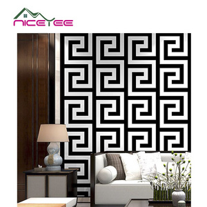 modern Classic  simple black and white  color paper  wallpaper  Chinese style 3D textured wallpaper