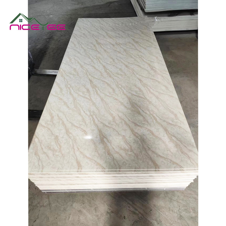 Wholesale Price high glossy marble PVC sheets carbon slate wall panels