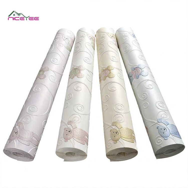 Cute Cartoon Bear Children Wallpaper For 3d Wallpaper Bedroom Girls Wallpaper Home Decor Price Non Woven Wall Paper Roll