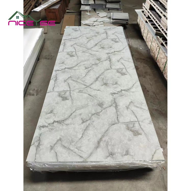 Wholesale Price high glossy marble PVC sheets carbon slate wall panels