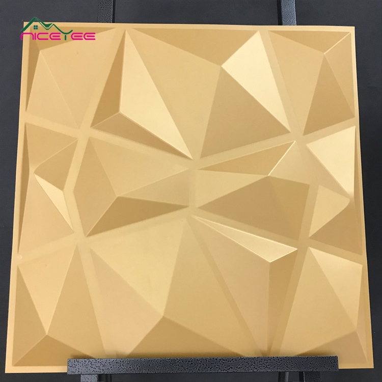 manufacturers art wall decoration pared en gold pvc 3d panels wall design