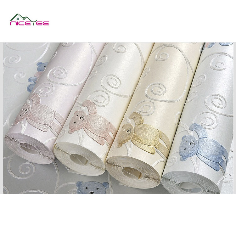 Cute Cartoon Bear Children Wallpaper For 3d Wallpaper Bedroom Girls Wallpaper Home Decor Price Non Woven Wall Paper Roll