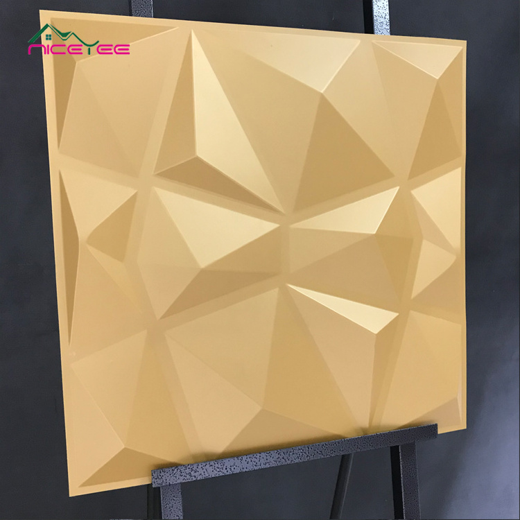 manufacturers art wall decoration pared en gold pvc 3d panels wall design