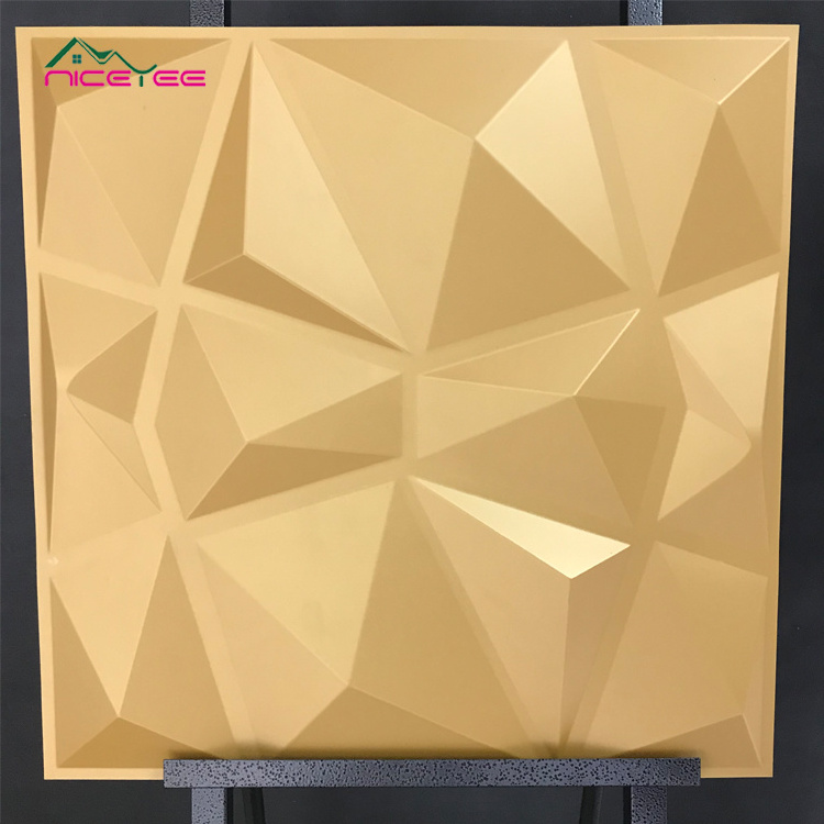 manufacturers art wall decoration pared en gold pvc 3d panels wall design