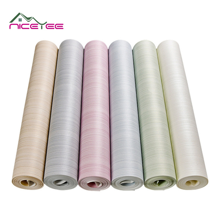 Best price Hotel Living Room Plain Wallpaper Streamer Brushed Wall Paper Rolls Hot Sell Wallpaper Decorative Material