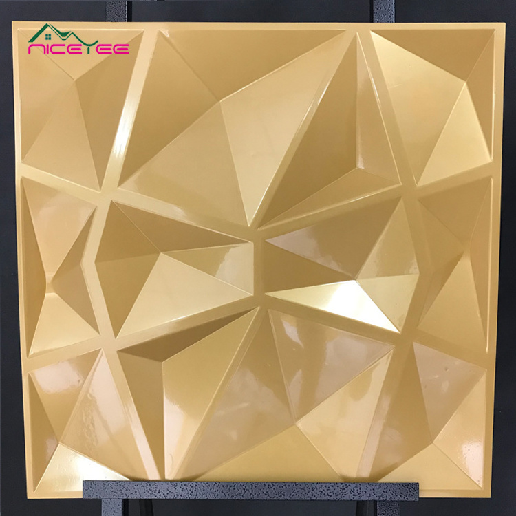 manufacturers art wall decoration pared en gold pvc 3d panels wall design