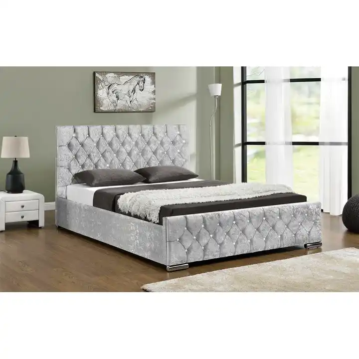 Free Sample Twin Storage Up-holstered Queen Single Double Luxury Lit Complet Cama Matrimonial King Size Bed With Storage