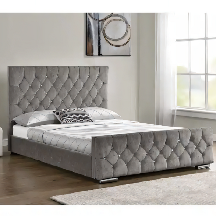 Free Sample Twin Storage Up-holstered Queen Single Double Luxury Lit Complet Cama Matrimonial King Size Bed With Storage