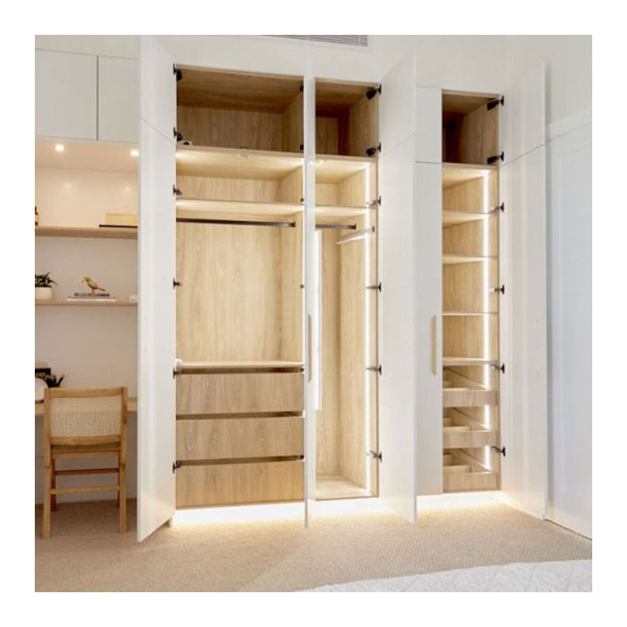 NICOCABINET Whole House French Custom Modern Walk-In Closet Bedroom Wardrobe Cabinet Combination