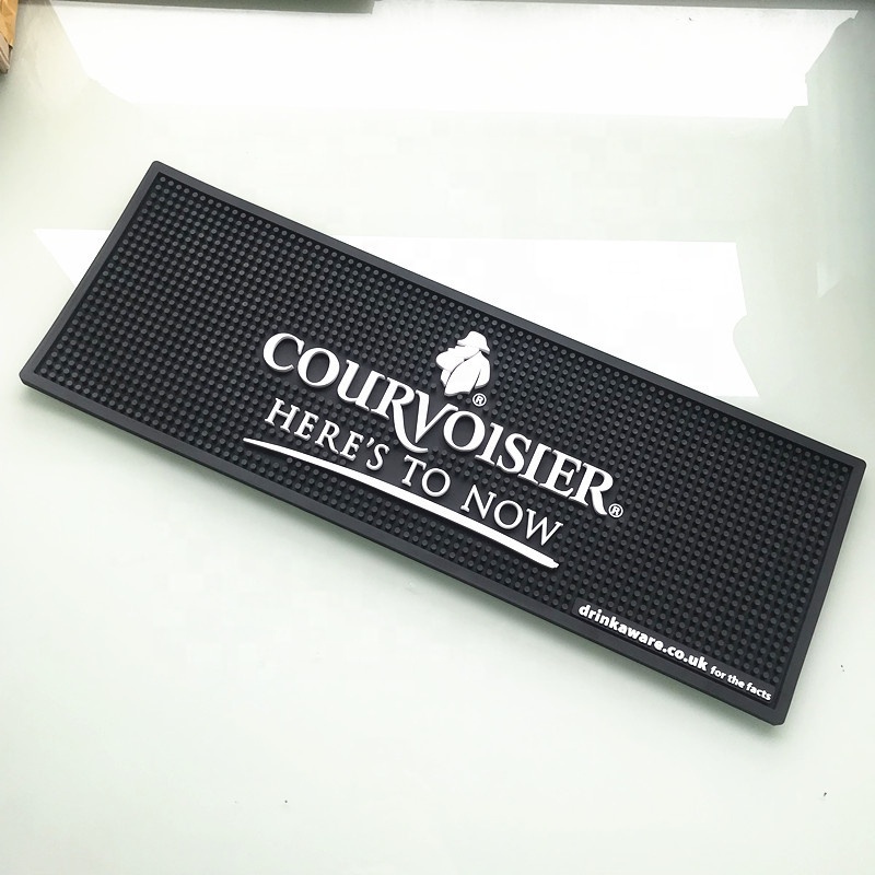 Personalized Custom Branded Rubber Silicon Beer Spill Bar Mat Led PVC Bar Mat