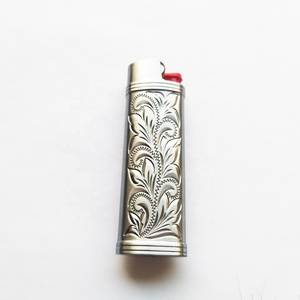 Customized Debossed logo Metal Lighter Case Lighter Cover Metal Lighter Sleeve