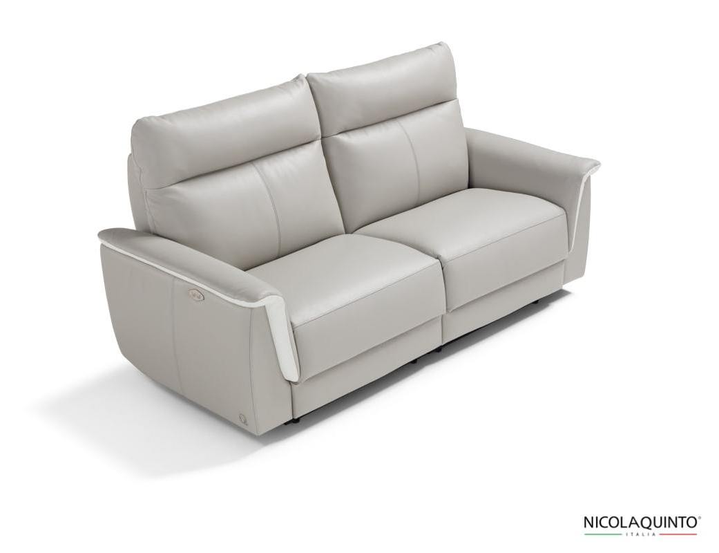 Best Italian Three Seater Sofa with Two Electric Recliner Two Motors Sofa Leather Upholstery