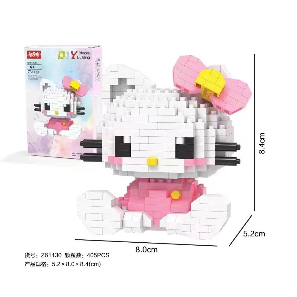 Strawberry bear princess blind box toys sanrioes hello kuromi kitty Building Blocks Sets kids toys