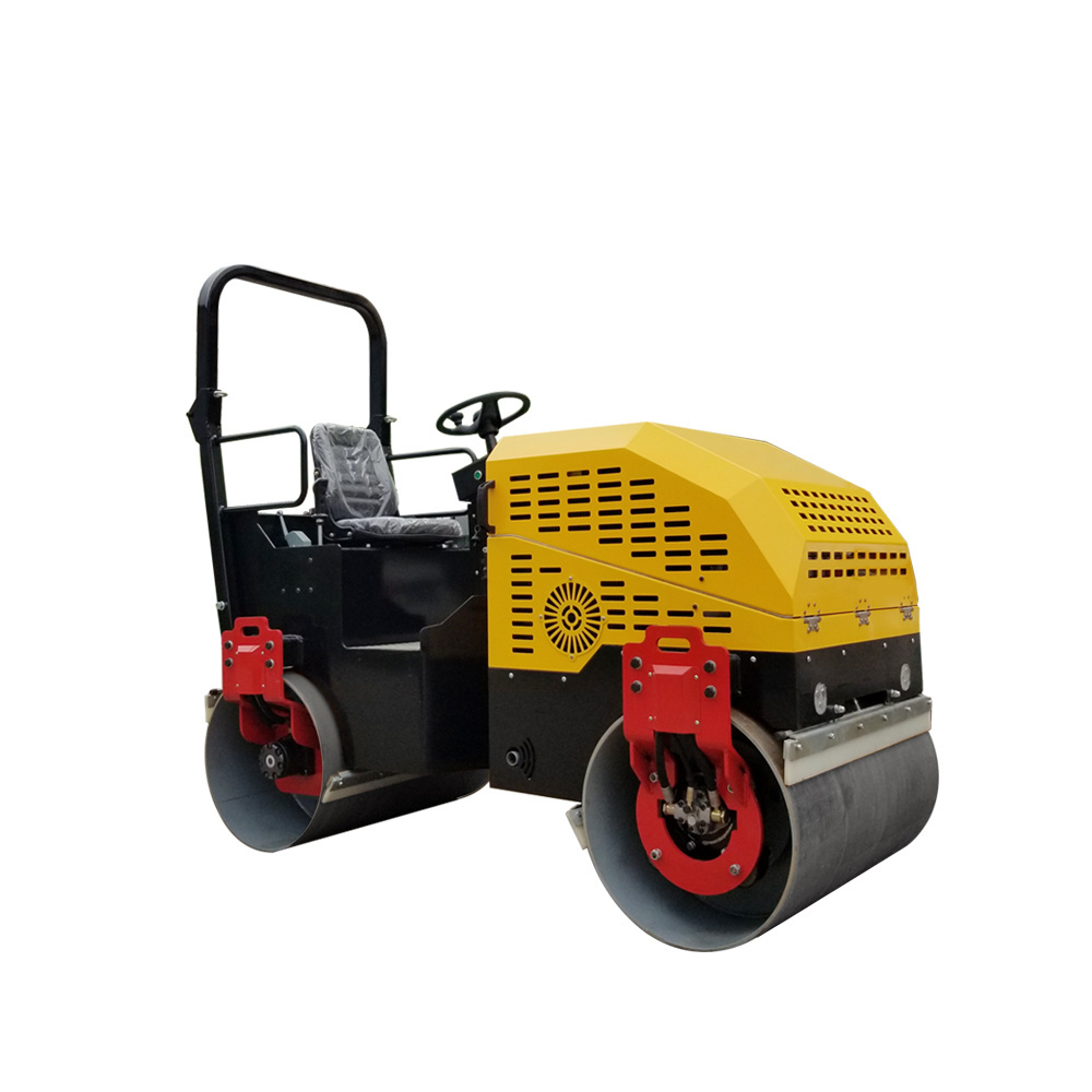 OKR-1T 1ton ride-on double drum vibratory roller compactor full hydraulic asphalt roller EPA engine small road roller