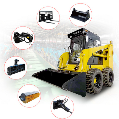 Free Shipping!!! EPA/EURO 5 Chinese skid steer loader walk behind crawler mini skid steer loader