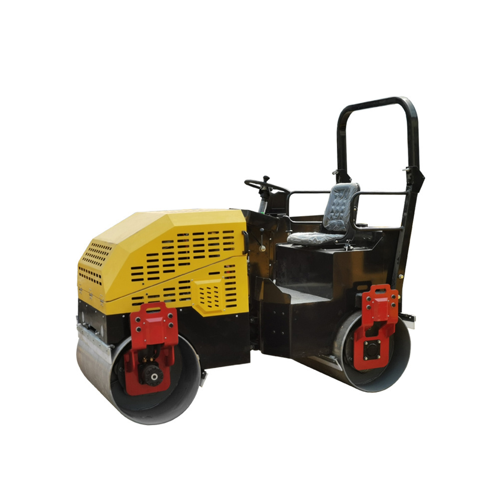 OKR-1T 1ton ride-on double drum vibratory roller compactor full hydraulic asphalt roller EPA engine small road roller