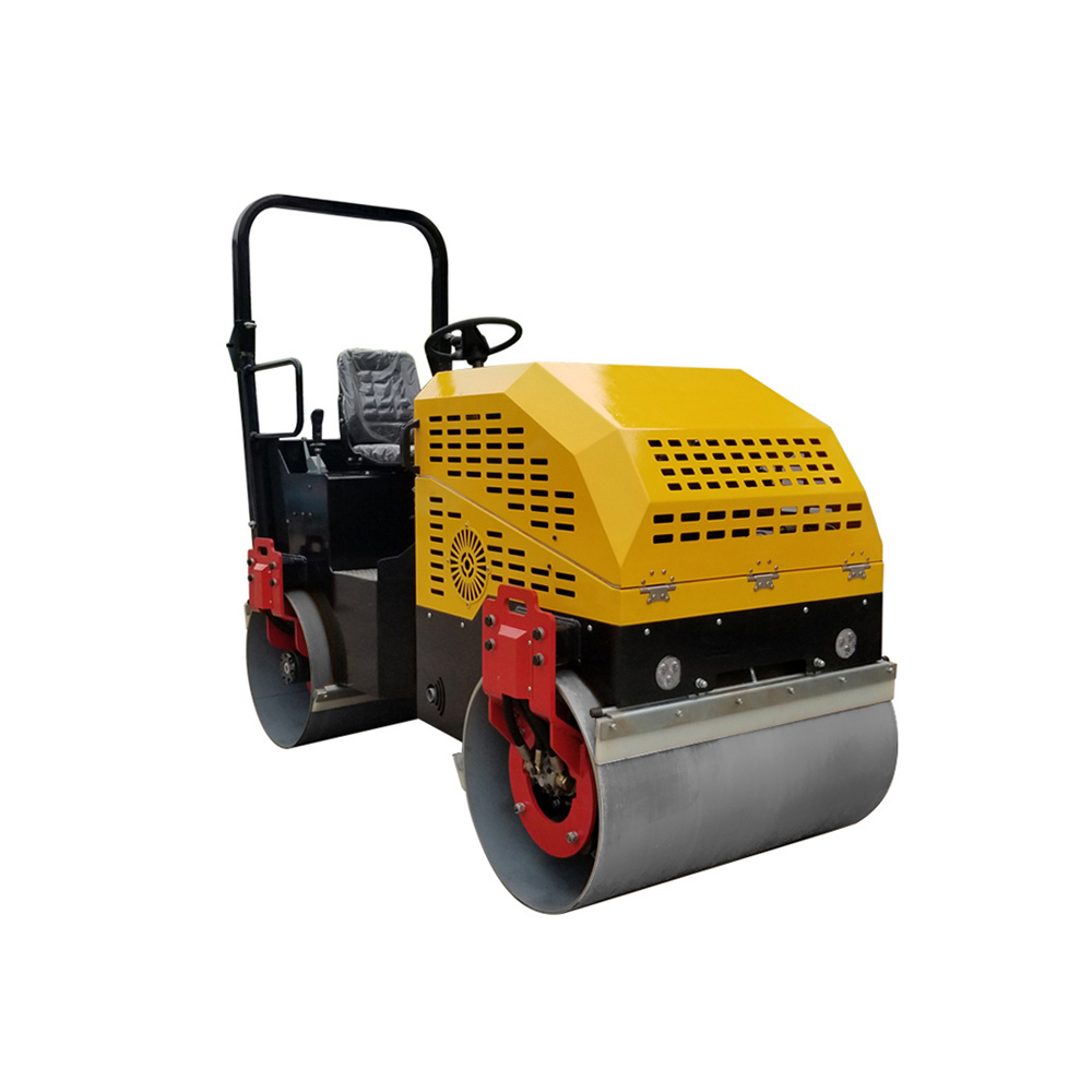 OKR-1T 1ton ride-on double drum vibratory roller compactor full hydraulic asphalt roller EPA engine small road roller