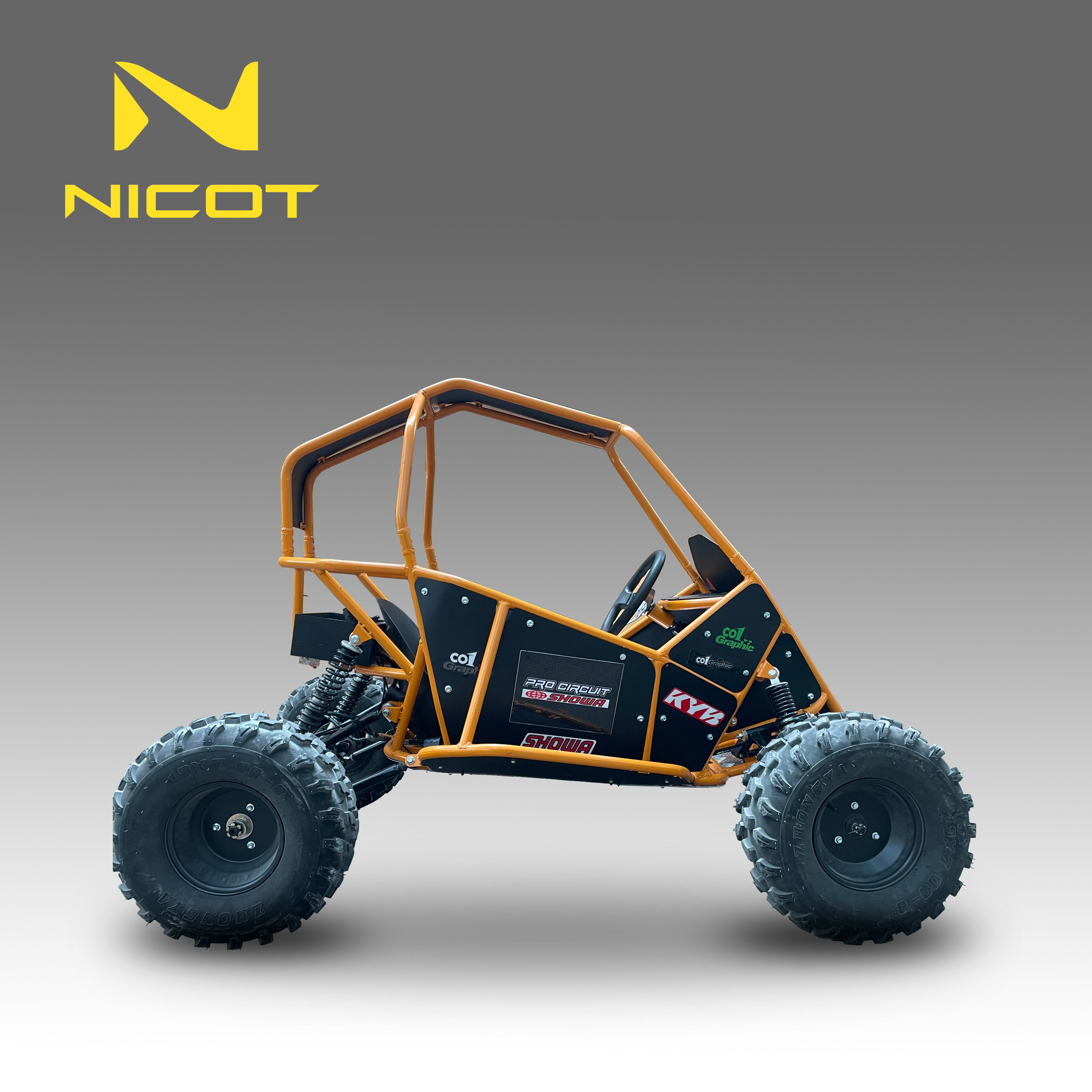 Nicot Go-kart Drift Mini Kid Off Road Buggy 48v Go Kart 3-speed For Teenager Single Seat