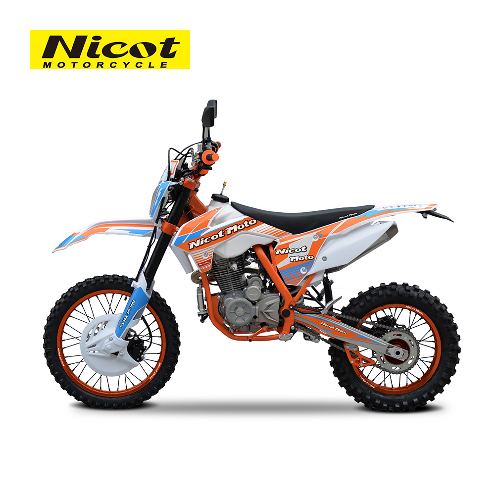 Nicot Gas Dirt Bike Euduro Motorcycles Loncin RE250 Engine Moto De Cross Motocross Gasoline