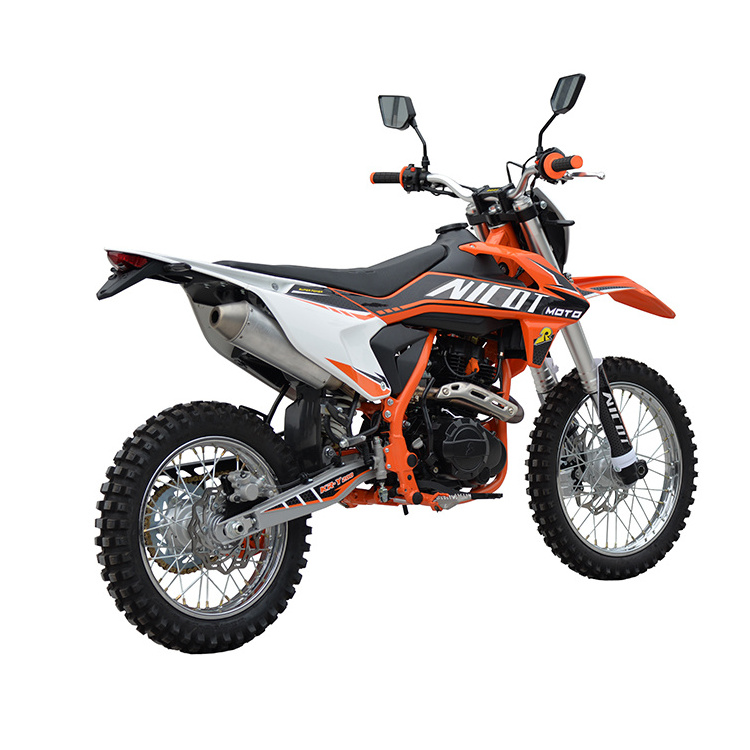 Nicot Adult 4 Stroke Air-cooling Moto Cross Diesel Dirt Bike 200cc Enduro Off-road Motorcycle