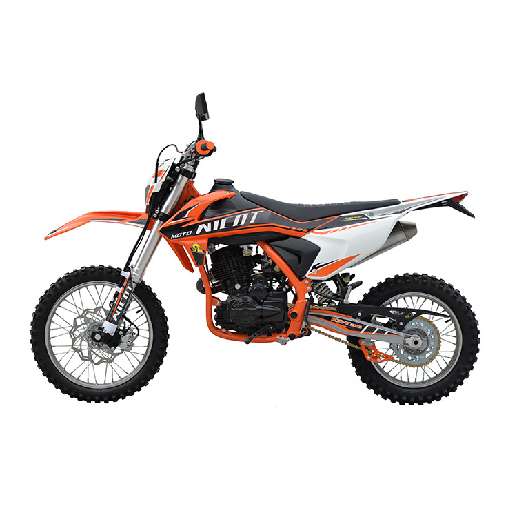 Nicot Adult 4 Stroke Air-cooling Moto Cross Diesel Dirt Bike 200cc Enduro Off-road Motorcycle