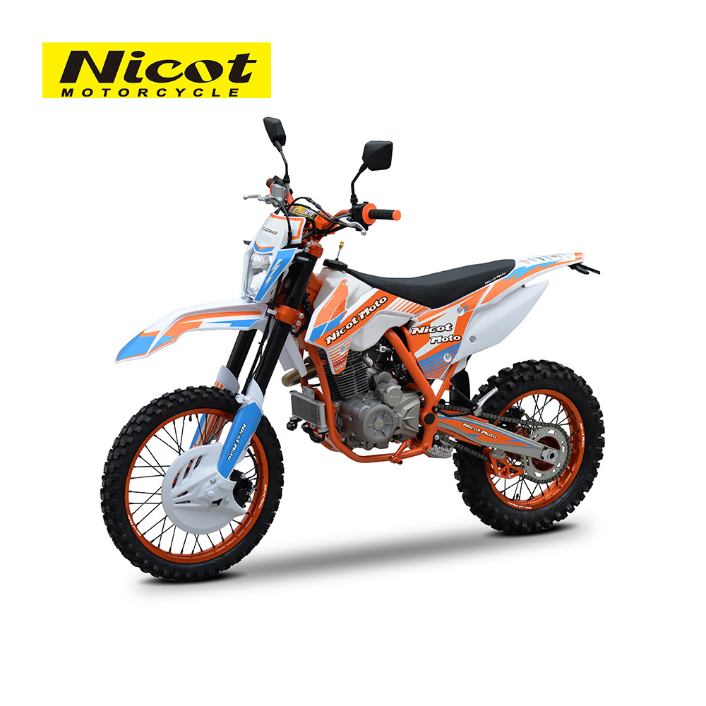 Nicot Gas Dirt Bike Euduro Motorcycles Loncin RE250 Engine Moto De Cross Motocross Gasoline