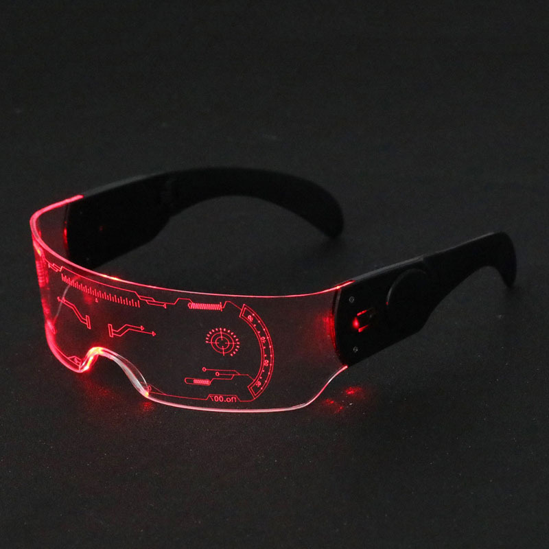 Nicro Cool Party Decor Led Glasses El Wire Neon Party Luminous Led Foldable Light Up Glasses DJ Halloween Party Decoration