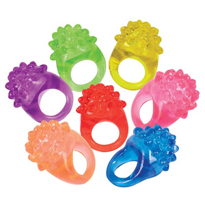 Nicro Glow Party Favor In The Dark Led Ring Blinking Toys Halloween Party Supplies Jelly Rubber Luminous Flash Finger Ring