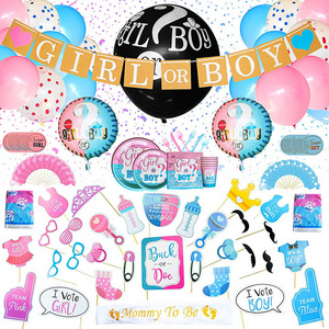 Nicro Gender Reveal Confetti Balloon Banner Baby Shower Decoration Kit