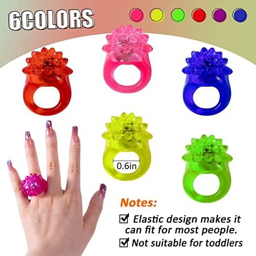 Nicro Glow Party Favor In The Dark Led Ring Blinking Toys Halloween Party Supplies Jelly Rubber Luminous Flash Finger Ring