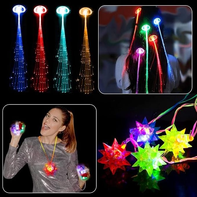 Nicro Led Light Up Toys Party Favors Glow in the Dark Party Supplies Light Decoration Fashion Luminous Light Up Fluorescents Set