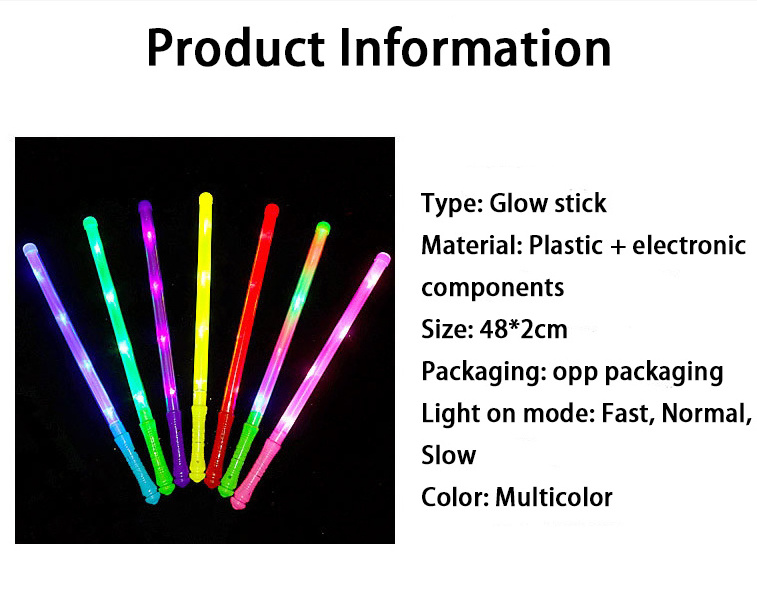 Nicro Custom Multi-Color Led Glow Stick Neon Party Supplies Atmosphere Props Concert Support Long Light Stick