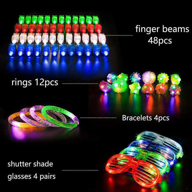 Nicro Christmas New Year Favors Led Light Glow Decoration In The Dark Wholesale Neon Party Supplies Fluorescents Set