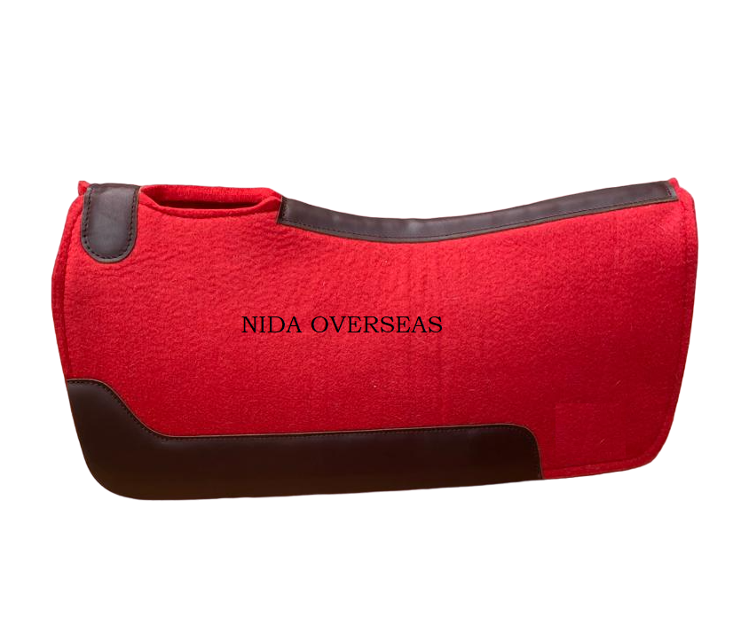 Equestrian Wholesale 100% Merino Wool Felt Western Felt Wool Saddle Pad  Horse Contoured 32 x32 Standard Western Felt Saddle Pad